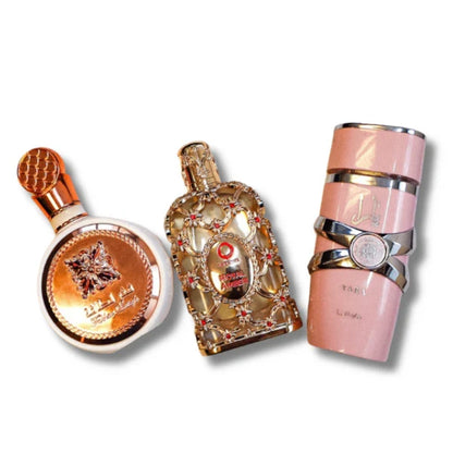 🔥 PACK DE 3 PERFUMES ÁRABES – LATTAFA YARA + FAKHAR + ROYAL AMBER (100ML CADA) – COMPRA 1 Y LLÉVATE 3 ORIGINAL 🔥