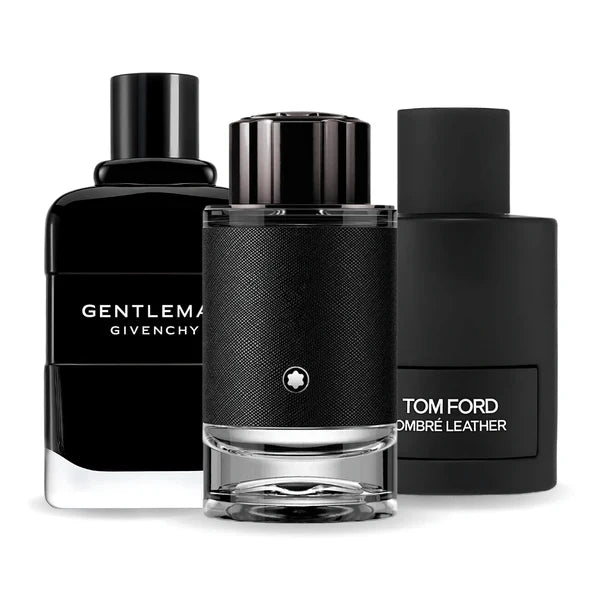 PACK 3 PARFUMES: TOM FORD OMBRE LEATHER, GIVENCHY GENTLEMAN, MONTBLANC EXPLORER 100ML