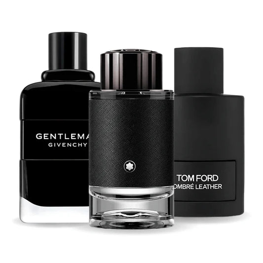 PACK 3 PARFUMES: TOM FORD OMBRE LEATHER, GIVENCHY GENTLEMAN, MONTBLANC EXPLORER 100ML